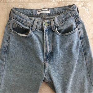 American Apparel High Waisted Denim Mom Jeans